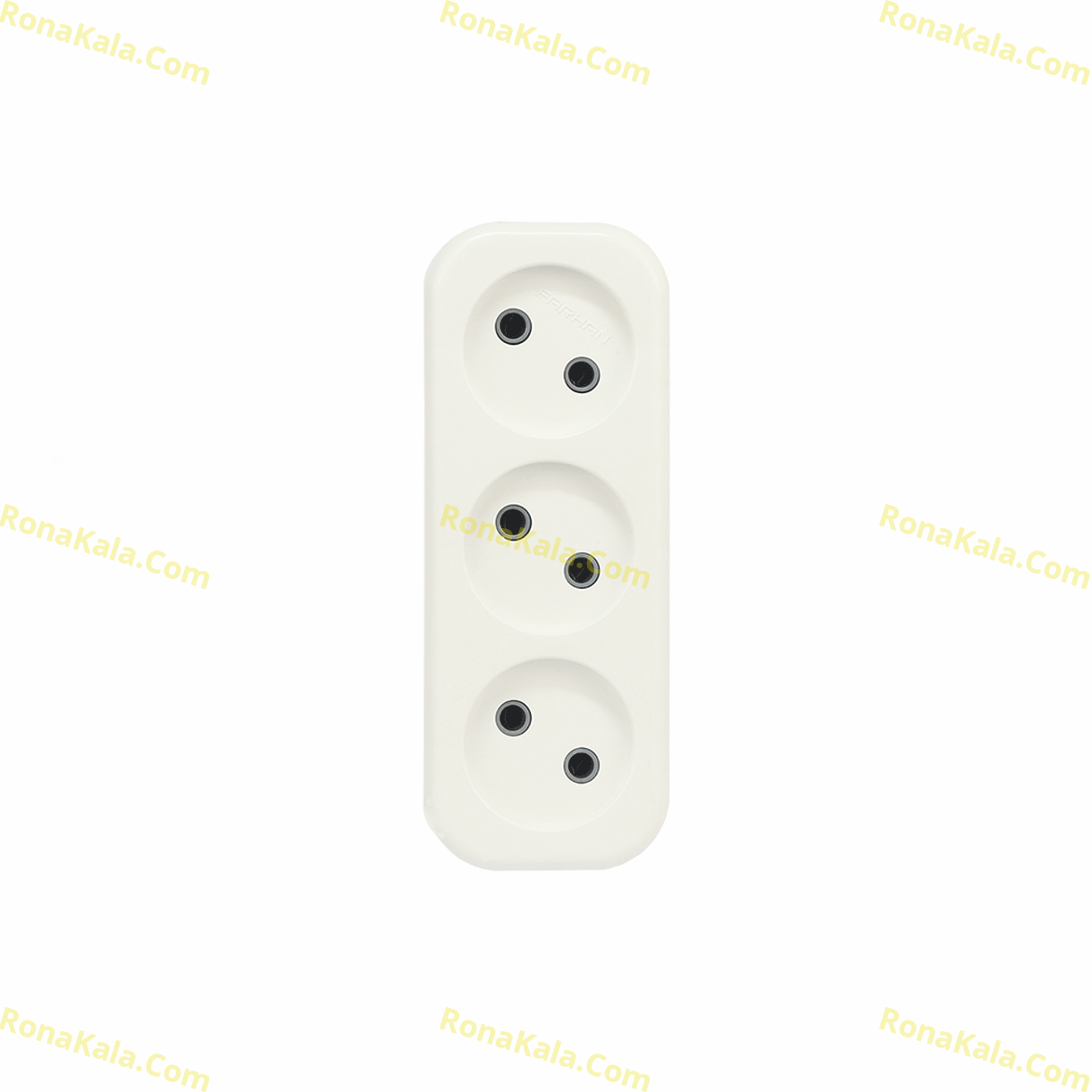 تصویر  پریز 3 خانه بدون ارت با دو شاخه فرحان