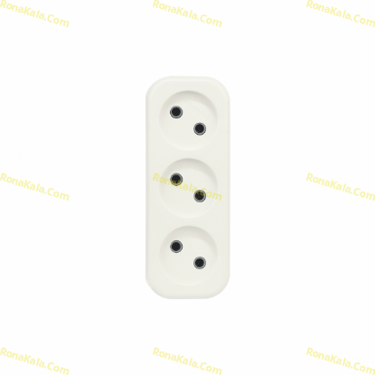 تصویر  پریز 3 خانه بدون ارت با دو شاخه فرحان