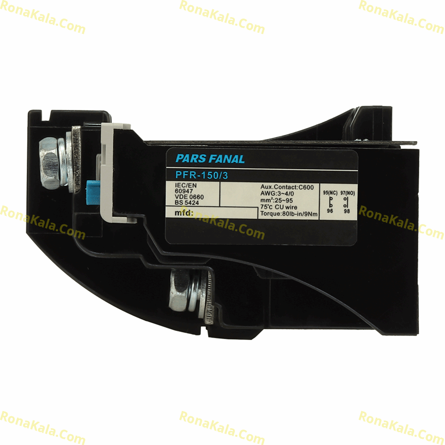 تصویر  بی متال (رله حرارتی اضافه بار) 150-100 آمپر ( پارس فانال ) مدل PFR-150/3