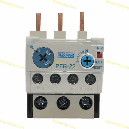 تصویر  بی متال (رله حرارتی اضافه بار) 10-7 آمپر ( پارس فانال ) مدل PFR-22/3