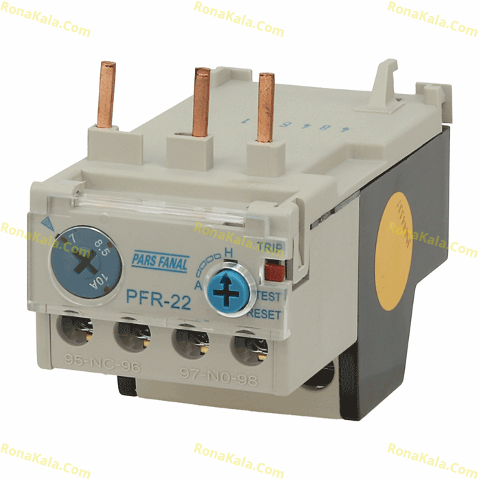 تصویر  بی متال (رله حرارتی اضافه بار) 10-7 آمپر ( پارس فانال ) مدل PFR-22/3