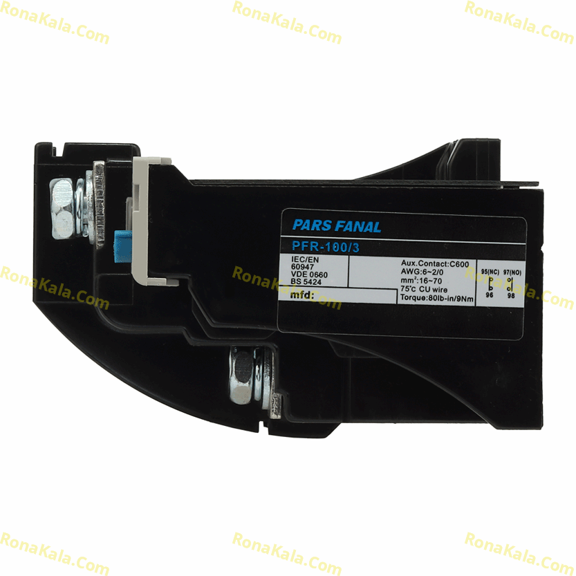 تصویر  بی متال (رله حرارتی اضافه بار) 125-85 ( پارس فانال ) مدل PFR-100/3