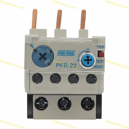 تصویر  بی متال (رله حرارتی اضافه بار) 18-12 آمپر ( پارس فانال ) مدل PFR-22/3